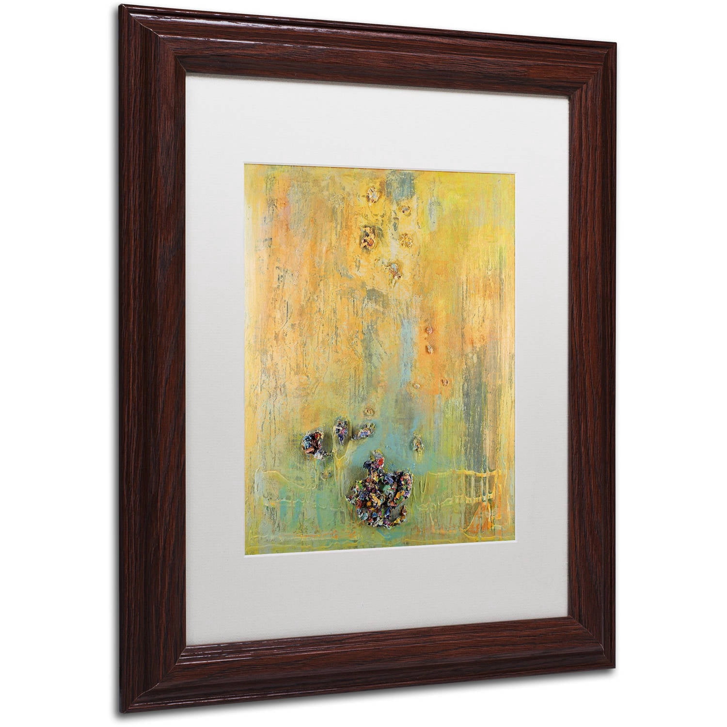 Trademark Fine Art "Tropical Island" Canvas Art by Pat Saunders-White, White Matte, Wood Frame