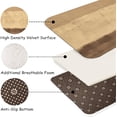 thumbnail image 5 of 2 Pieces Kitchen Rugs, Abstract Anti Fatigue Non Slip Foam Cushioned Brown Art Painting Modern Comfort Indoor Floor Mat Runner Rug Set for Laundry Office Sink Bathroom (17"x48"+17"x24"), 5 of 6