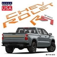 thumbnail image 2 of BDTrims Tailgate 3D Domed Raised Letters Compatible with 2019-2024 Silverado Models (Orange), 2 of 2