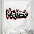 thumbnail image 1 of Matthew Tapestry, Font Design Inspired by Hip-hop Culture and Street Art Name for Men, Fabric Wall Hanging Decor for Bedroom Living Room Dorm, 5 Sizes, Vermilion White, by Ambesonne, 1 of 1