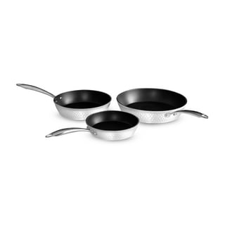 OrGREENiC Ceramic Pans for Cooking - 3 Piece Cookware Set, Rose Hammered  Design Lightweight & Durable Non Stick Frying Pans for Effortless Cooking  on