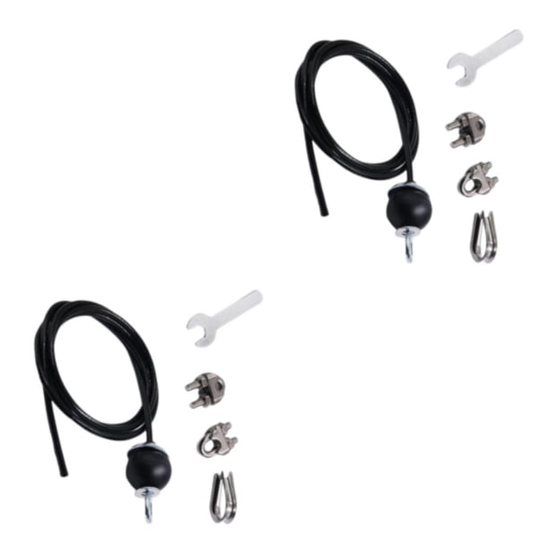Cuerda de alambre de acero Eigraketly con bola de tope de goma resistente para ACC de entrenamiento de gimnasio Tipo 1 2Conjunto