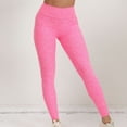 thumbnail image 4 of LEBONYARD Leggings for Women Clearance under $5,Women Patchwork High Waist Stretch Strethcy Fitness Leggings Yoga Pant Pink XL, 4 of 7
