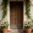 thumbnail image 6 of 1 Pack UV Resistant Faux Floral Shrub Potted, Realistic Fake Plants with Planter, Decorative Topiary Plant for Outdoor, Indoor, Porch, Garden, Patio Decor (White), 6 of 6
