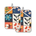thumbnail image 7 of Yayeee Pot Holders Kitchen Heat Resistant with Pocket 7"x9.8" Cotton Oven Cooking Hot Pads, Floral Patterns, 7 of 7