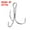 White, variant on 6# 0.75" Treble Fish Hooks Carbon Steel Bend Hook with Barbs, Red 20 Pack