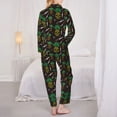 thumbnail image 6 of Wukai Pineapples Print Women's Pajama Set - Soft Long Sleeve Sleepwear for Comfort and Style-Large, 6 of 9