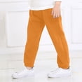 thumbnail image 4 of OYXSER Boys Girls Cotton Linen Pants Child Basic Plain Solid Trousers Big Kids Elastic Waist Long Pants Bloomers, 4 of 6