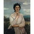 thumbnail image 3 of Ernst Stückelberg 12x14 Black Modern Framed Museum Art Print Titled - Portrait of Marie Elisabeth Brustlein, Future Wife of the Artist (1866), 3 of 5