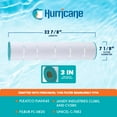 thumbnail image 3 of Hurricane 16 Pack HF7482-04 Advanced Pool and Spa Filter Cartridge Replacement, 3 of 8