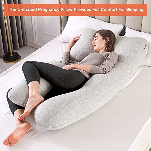 Doze Comfort Cozy Full Body Pregnancy Large U-Shaped Hug Pillow 3 Pillow Cases 