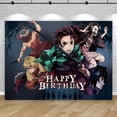 thumbnail image 3 of Fondo de fiesta de Demon Slayers, fondo de fotografía de cumpleaños para niños Kamado, pancarta colgante de pared decorativa de Tanjirou Nezuko, 3 of 4