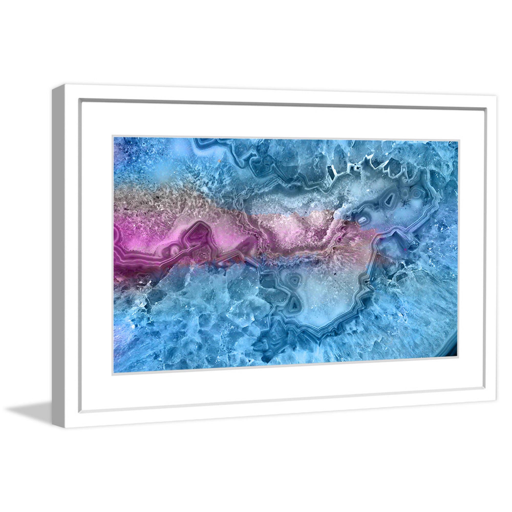 Marmont Hill - "Pink in Blue Gradient" Framed Painting Print