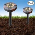thumbnail image 3 of Guirnalda de luces de 2 uds, cadena de luces solares para exteriores, luces decorativas impermeables para jardín, jardín (luz blanca), 3 of 5