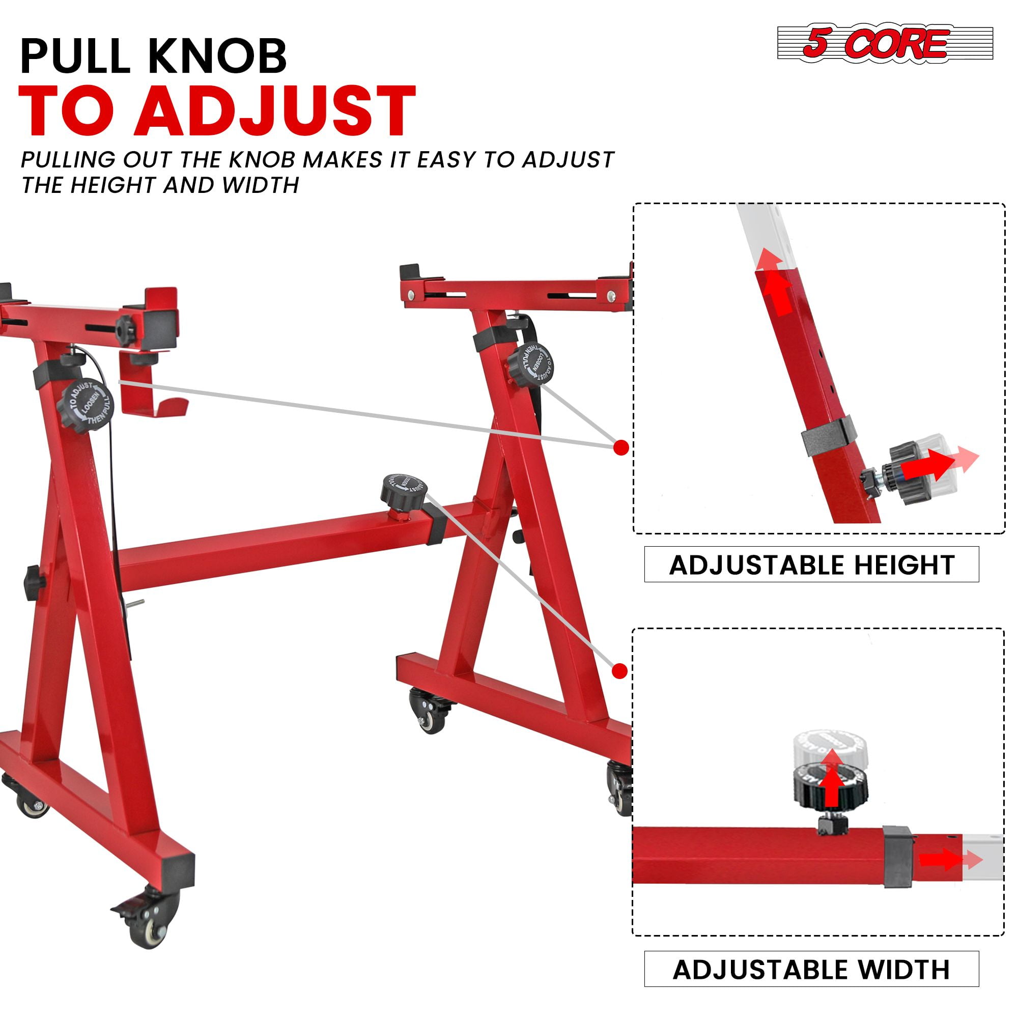 Heavy-Duty Z-Style Adjustable Keyboard Stand with Locking Wheels, Portable Folding Design for 54-88 Key Digital Pianos, Synths & DJ Equipment