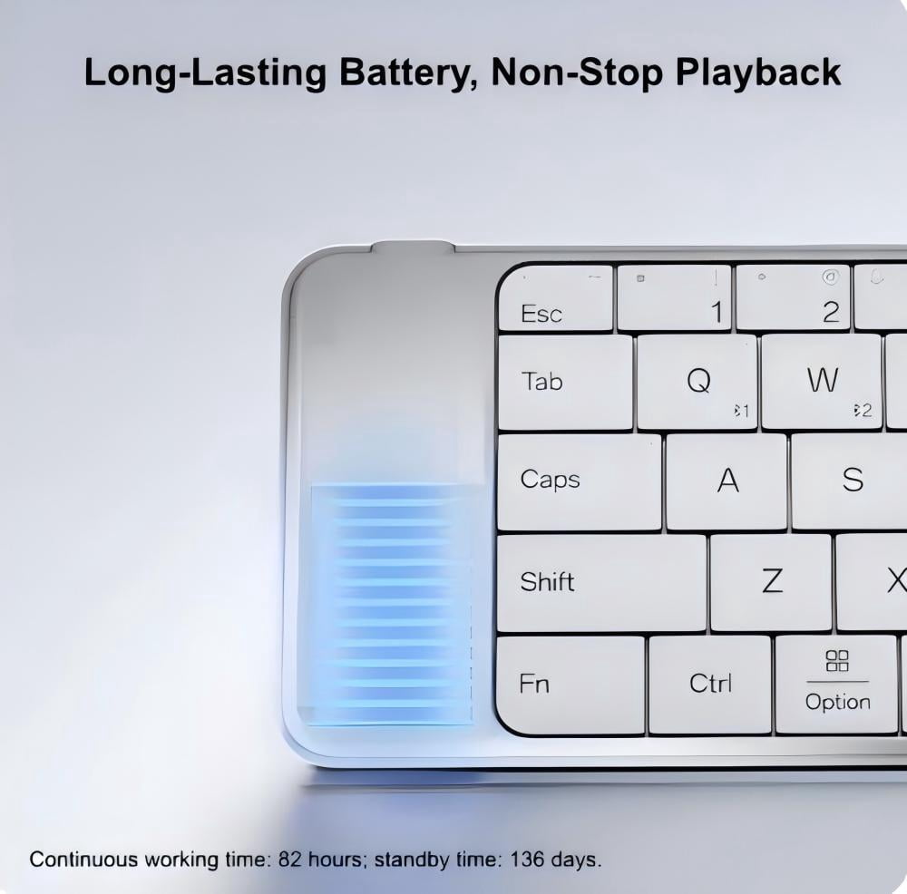Genuine OPPO Smart Bluetooth Foldable Keyboard With AI Shortcut Keys For OPPO Find N6