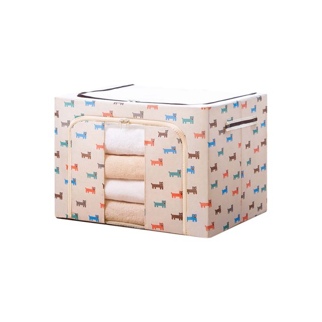 Bolsa de almacenamiento de edredón de tela Oxford, caja de almacenamiento móvil, caja de acabado de almacenamiento Wmkox8yii HFSH350