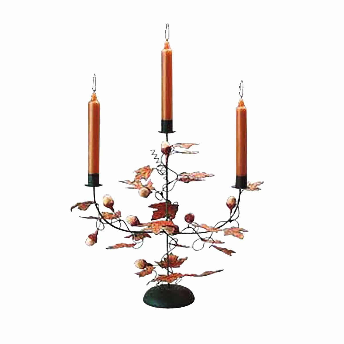 Candle holder Black Wrought Iron Leaf and Acorn Holder Renovator's
