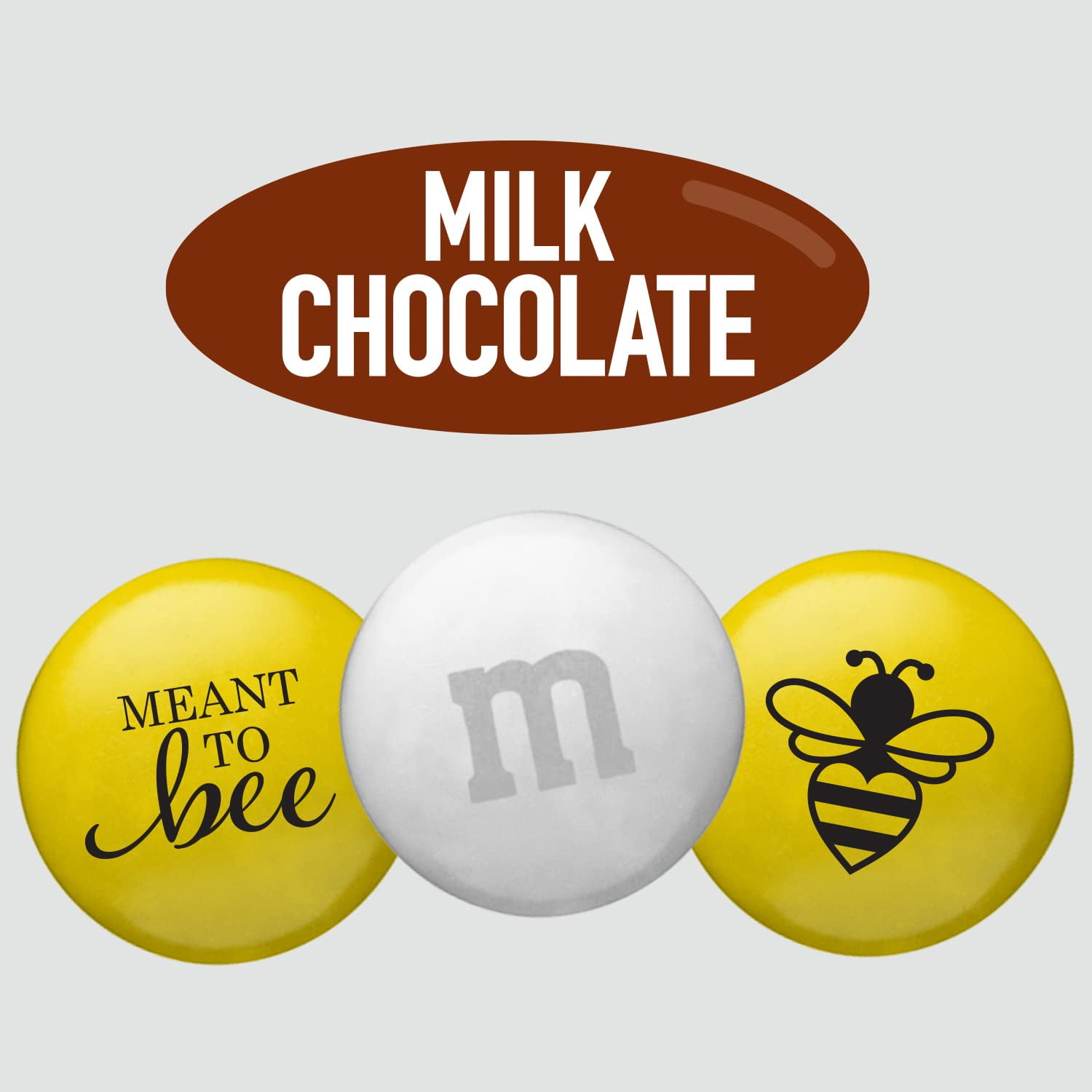 M&M'S Meant to Bee Engagement Party or Bridal Shower Milk Chocolate Candy, 2lb Resealable Bulk Bag