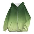 thumbnail image 5 of VISALY Womens Zip Up Hoodies Sweater Jacket Fall Jacket Oversized Pocket Sweatshirt Casual Zipper Jacket Solid Color Long Sleeve Tops Comfy Sweaters Plain Hoodie Fall Sweaters Green 3Xl, 5 of 5