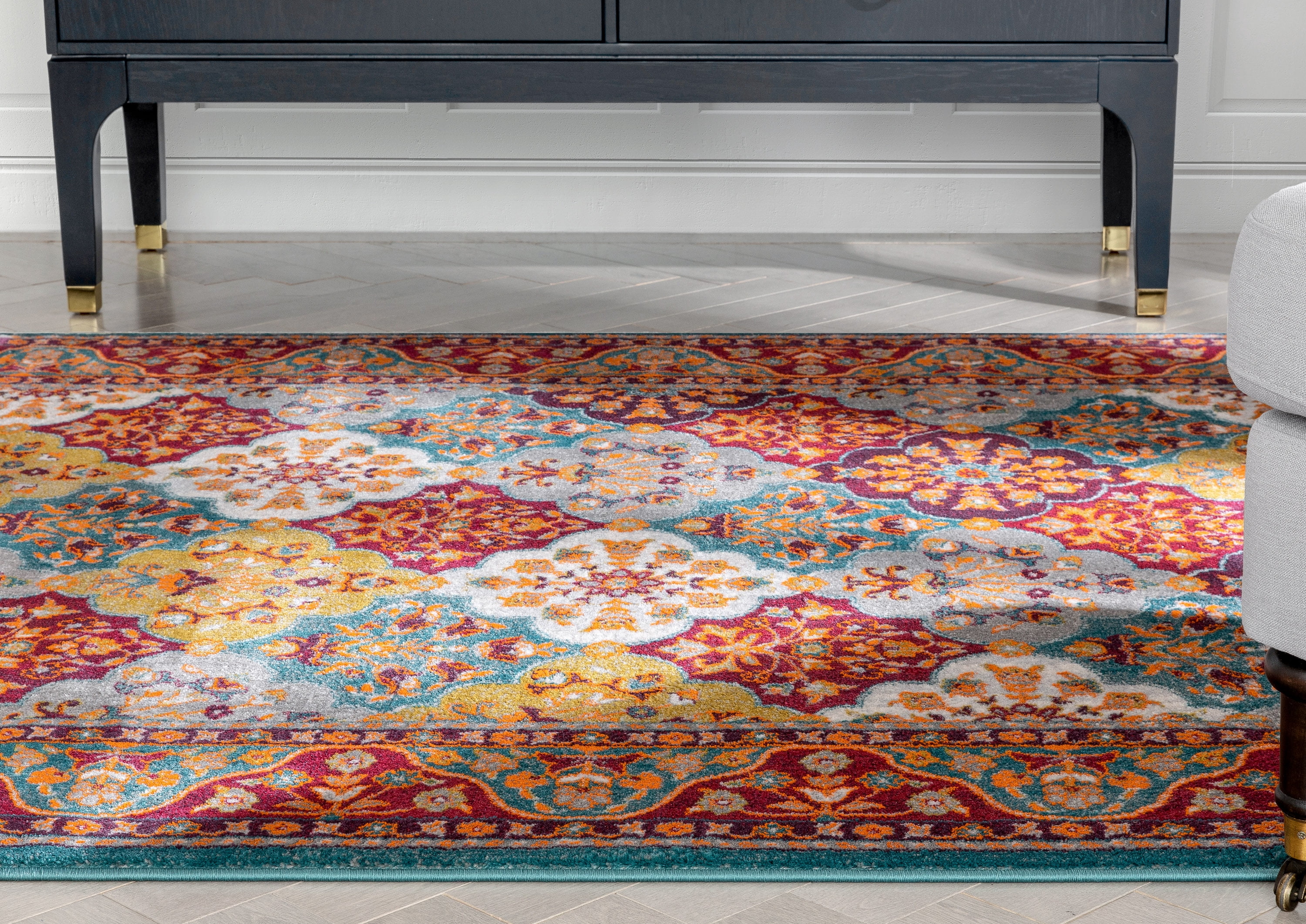 Well Woven Kensington Oriental Modern Area Rugs, Multi-color