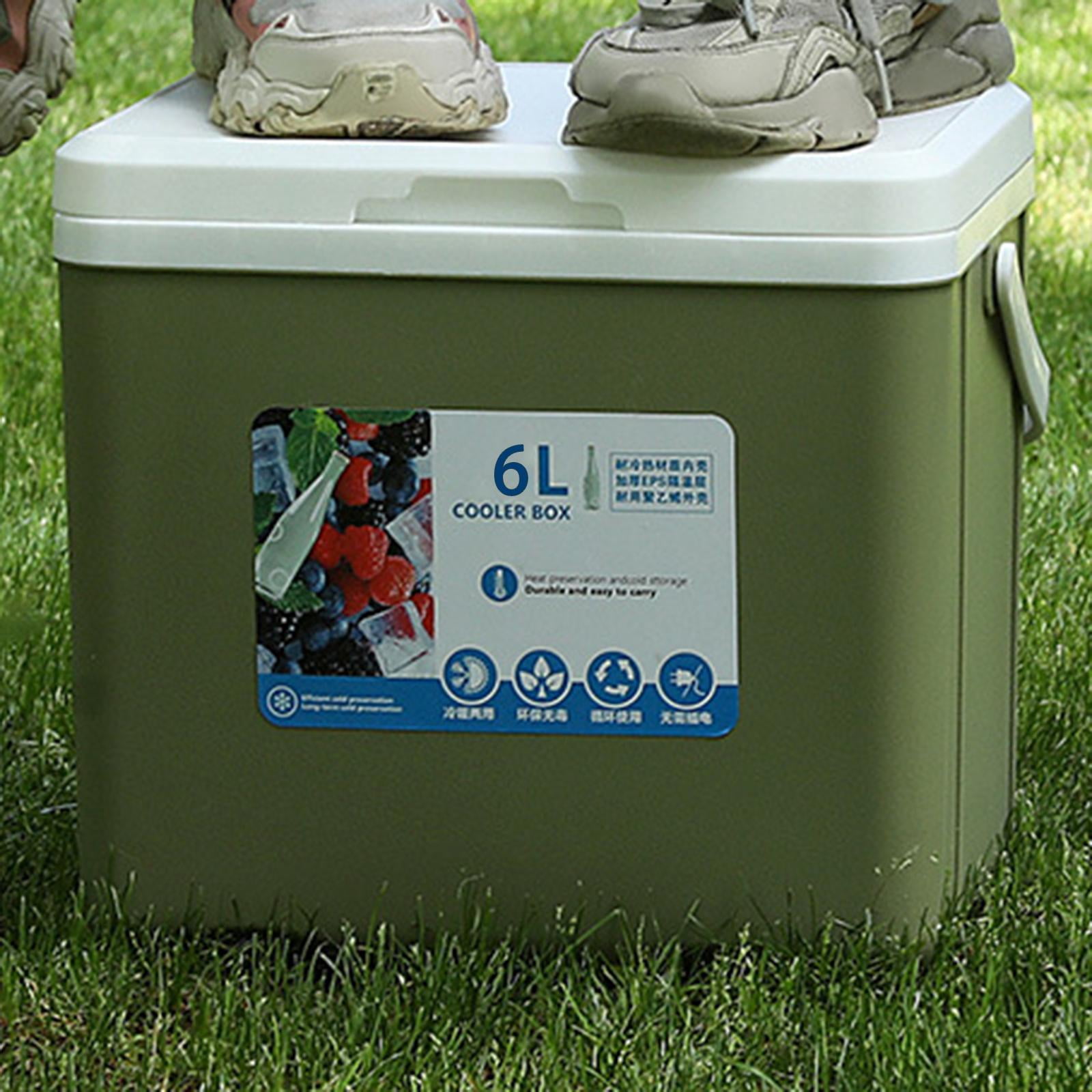 simhoa Box Cold Storage Personal Ice Chest Small Hard Insulated Box for Commercial Fishing Stall Barbecue Breast Milk Green