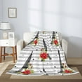 thumbnail image 2 of Throw Blanket for Couch Sofa and Bed, Eiffel Towers rose Super Soft Plush Throw Blanket, Fuzzy Cuteness Comfy Warm Washable Flannel Blanket & Throws for All Season 50"x40", 2 of 5