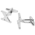 thumbnail image 3 of BodyJ4You 2PC Cufflinks Personalized Initials Letter X Men's Button Shirt Business Gift, 3 of 6
