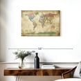 thumbnail image 3 of Elephant Stock Political Map Of The World Old Style Wall Art - Horizontal Canvas Wall Art - Living Room Wall Decor - Map Canvas - Pink And Green Decor By Michael Tompsett - 30" x 20", 3 of 8