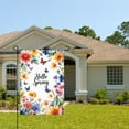 thumbnail image 2 of AMHNF Linen Garden Flag with Floral and Butterfly Design for Spring Summer Home Outdoor Garden Yard Door Decor 12x18 inch, 2 of 5