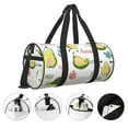 thumbnail image 5 of KLL Happy Avocado Duffle Bag For Men Women Sport Gym Fitness Tote Travel Training Workout Basketball Football Weekender, 5 of 8