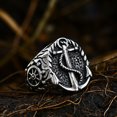 thumbnail image 6 of Vintage Compass Titanium Steel Ring Unisex Retro Boat Anchor Design For Men US Ring Sizes 7 8 9 10 11 12 13 US, 6 of 6