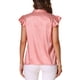 thumbnail image 3 of INSPIRAR CHIC Top Casual para Mujeres con Mangas Rizadas Camisetas de Lunares Blusa S Rosa, 3 of 6
