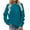 Green, variant on ShomPort Sweatshirt for Womens Scoop Neck Regular Fitted Long Sleeve Sports Outwork Pullover Causal Hoodies