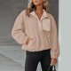 thumbnail image 4 of Ichuanyi liquidación de mujeres de color invierno medio cremallera suéter suéter de bolsillo de bolsillo de bolsillo ICHUANYI WER202308181005, 4 of 9