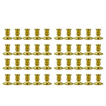 40X Gold Pillar Candle Base Taper Candle Holder Candlestick Christmas