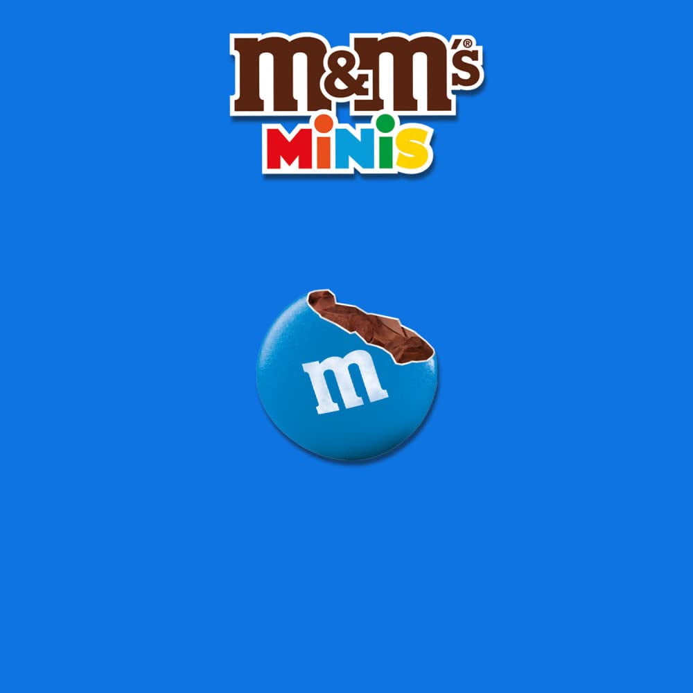 2X - M&M,S Minis Milk Chocolate Candy, Family Size, 16.9 Oz Resealable Bulk Candy Bag