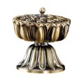 thumbnail image 2 of Quemador de incienso de loto, elegante, regalo decorativo, compacto, bobina de metal china. Bronce, 2 of 9