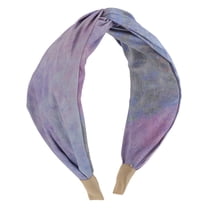 Unique Bargains 1 Pc Wide Tie Printed Headbands for Women Purple