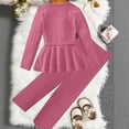 thumbnail image 5 of Kogui Girls Pants Set Girls Sweatshirt Outfits Fashion Pullover Tracksuit Leggings Sweatpants 2 Piece Pant Sets Size 10-11 (Hot Pink,10-11 Years), 5 of 6