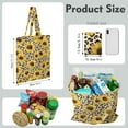 thumbnail image 2 of Aesthetic Sunflower and Butterfly Design Tote - Foldable & Spacious Reusable Grocery Bag, 2 of 6
