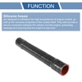 thumbnail image 4 of 1 Pc 48mm / 1.89" ID 400mm / 15.75" Longitud 0° Negro por fuera y Rojo por dentro Manguera de Silicona con Rosca y Abrazaderas Manguera de Refrigerante Universal, 4 of 7