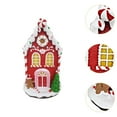 thumbnail image 4 of Lipstore LED Lighted Christmas Village Figurine Christmas Gift Decorative Statue Desktop Red House, 4 of 8