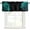Blue, variant on Teal Blue Rose Kitchen Valances for Windows, Vintage Abstract Garden Flower Floral Black Bathroom Window Valances 42x12 Inch Window Treatments Valance Curtains for Living Room Bedroom Decor