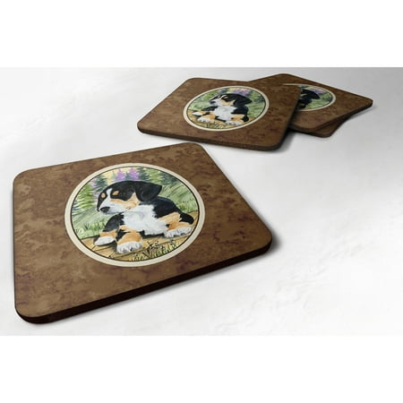 

Carolines Treasures SS8132FC Entlebucher Mountain Dog Foam Coaster Set of 4 3 1/2 x 3 1/2 multicolor