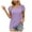 Purple, variant on White S WIZUTIZ Womens Blouse Holiday Saving Comfy Retro Plus Size Tshirt Ladies Holiday Beach Round Neck Blouse Breathable Solid Casual Shirts Cozy Style Summer-Beach Tee Fluffy Short Sleeve Tshirts