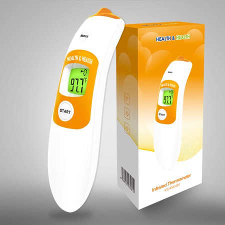 Health & Health Digital Infrared Thermometer Non Contact with 3 Color LCD Display Accurate Fast Temperature Alarm