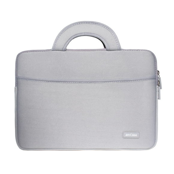 amCase Chromebook Case Travel/Carry Sleeve with Handle-Black (11.6 to 12 inch, Grey)