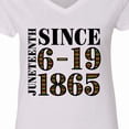 thumbnail image 4 of Inktastic Juneteenth Since 6-19-1865 Women's V-Neck T-Shirt, 4 of 5