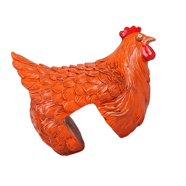 Moyic de pollo 2021, escalera de sujeción, artesanía de resina de gallina, adornos de resina de de sujeción, escalera de jardín, Barra de herramientas Naranja Moyic HA006821-04B